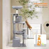 Grand arbre et tour pour chats d'intérieur, avec postes à gratter recouvertes de Sisal, hamac spacieux, perchoirs rembourrés et condos, jouets pour chats