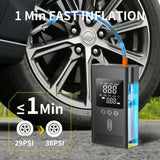 Démarreur portable avec pompe à air, démarreur de batterie de voiture 3000 A, compresseur d'air 150 PSI, gonfleur de pneus, lampe LED