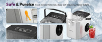 Machine à glaçons Loefme Desktop entièrement automatique en forme de balle, 12 kg/24 h, production de glace rapide, idéale pour un usage domestique, nettoyage automatique.