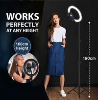 Éclairage de remplissage de photographie LED avec trépied, appareil Photo, cercle de Studio Photo, anneau lumineux pour Selfie, lampe de téléphone, vidéo Youtube