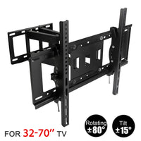 Support mural réglable pour TV, pour écran TV de 32 à 70 pouces, support TV flottant, inclinaison pivotante, support TV horizontal
