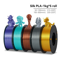 KEEPANG – Filament d'imprimante 3D PLA en soie, 5KG, Filaments de couleurs simples/doubles/Triples, 2.2LBS, 1KG/rouleau, 1.75mm ± 0.02MM, matériau d'impression 3D