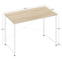 Bureau d'ordinateur WOLTU avec structure en métal, table de travail moderne et spacieuse pour la maison, le bureau ou la chambre. Idéal pour écrire, étudier ou jouer.