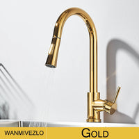 WanmiLizlo-Robinet de cuisine à levier unique, pivotant à 360 °, eau chaude et froide