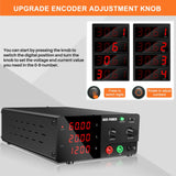 KUAIQU Adjustable Switching DC Power Supply 30V 10A 6A Lab Bench Power Supply 60V 5A 120V 3A Output Preset Current 20A 30A 60A