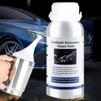 Kit de polissage de rénovation de phares de voiture, Kit de polissage chimique de phares, outil de soins automobiles, ensemble d'outils de voiture en polymère liquide de 800ML