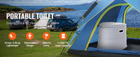 SucceBuy Toilettes portables pour camping Porta Pot avec seau intérieur amovible de 1,3 G Toilettes de voyage pour voyage de camping en plein air