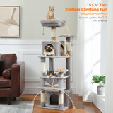 Grand arbre et tour pour chats d'intérieur, avec postes à gratter recouvertes de Sisal, hamac spacieux, perchoirs rembourrés et condos, jouets pour chats