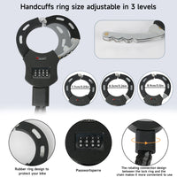 Antivol de type menottes pour trottinette électrique, antivol de vélo, cadenas à code enroulé et sécurisé, accessoires pour trottinettes électriques, poussettes, motos et vélos