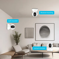 Caméra de surveillance pour bébé Caméra de sécurité domestique HD 2K avec détection de mouvement et audio bidirectionnel, installation facile, jour et nuit claires