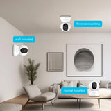 Caméra de surveillance pour bébé Caméra de sécurité domestique HD 2K avec détection de mouvement et audio bidirectionnel, installation facile, jour et nuit claires