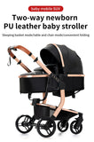 Poussette légère Magic ZC, poussette bébé 3 en 1, landau pour bébé, poussette légère en PU 3 en 1