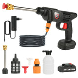 Pistolet de lavage auto haute pression sans fil 200 W 50 bars avec générateur de mousse et jet d'eau pour machine à laver les voitures