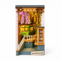 Serre-livre Maquette DIY - Train des Cerisiers avec Éclairage LED