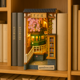 Serre-livre Maquette DIY - Train des Cerisiers avec Éclairage LED