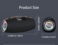 Haut-parleurs sans fil Zealot S78 100W, technologie DSP, lumière de rêve, haut-parleur de subwoofer portable extérieur, double appairage, 24000mAh.