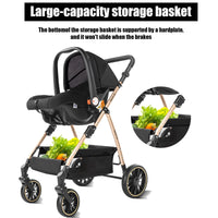 Poussette légère Magic ZC, poussette bébé 3 en 1, landau pour bébé, poussette légère en PU 3 en 1