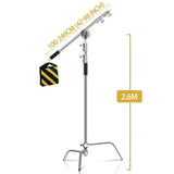 SH-Support d'éclairage RapDuty C en acier inoxydable, support de photographie, bras de maintien, 260cm, 107cm, recommandé Max, liquimanquer, un cadeau