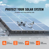 Kit de protection anti-oiseaux et autres nuisibles pour panneaux solaires SucceBuy, enroulable, avec fixations en acier inoxydable, revêtement PVC antirouille et maille métallique.