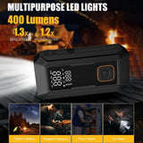 Démarreur de voiture YINGBOOST avec pompe à air, booster de batterie automobile de 4000 A et gonfleur de pneus de 150 PSI avec compresseur d'air