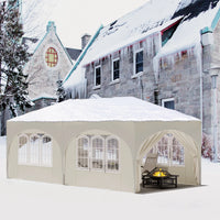 WOLTU Gazebo de pavillon pliant réglable 3x6m avec 6 parois latérales Tente de fête de protection UV étanche avec sac de transport pour pique-nique