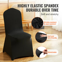 SucceBuy 50 pièces housse de chaise en Spandex pour fête de mariage housse de chaise universelle ajustée amovible lavable housses de protection