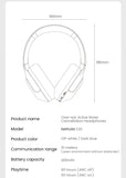 HAYLOU S30 casque sans fil Bluetooth 5.4 43dB casques antibruit adaptatifs 40mm pilote dynamique 80H écouteurs de lecture