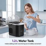Machine à glaçons Loefme Desktop entièrement automatique en forme de balle, 12 kg/24 h, production de glace rapide, idéale pour un usage domestique, nettoyage automatique.