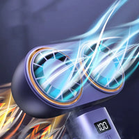 Ventilateur Portable à Double Tête, 5 Vitesses Réglables de 3 à 6 Heures d'Autonomie, Nouveauté 2025
