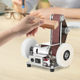 775 moteur Mini ponceuse à bande électrique meuleuse d'établi 304 en acier inoxydable polisseuse de table ponceuse vitesse réglable