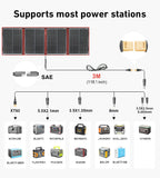 Dokio-Panneau solaire portable et pliable, 18V, 100/160/200/300 W, avec contrôleur 12V pour charger la batterie, adapté au camping
