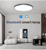 MARPOU LED plafonnier 80W 50W moderne Dimmable lampe intelligente avec télécommande plafonnier pour salon salle de bain cuisine