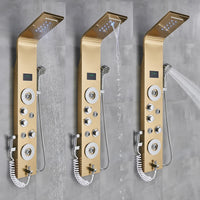 Robinet de douche à lumière LED noire, salle de bains, SPA, Jet de Massage, système de colonne de douche, cascade, panneau de douche de pluie, robinet pulvérisateur de Bidet