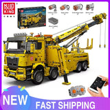 MOLD KING 17028 Voiture technique jouet APP&RC Camion de pompiers motorisé à assembler, modèle réduit en briques de construction, cadeau de Noël pour enfants