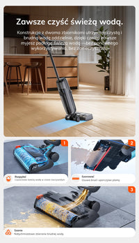 Serpillère intelligente sans fil ILIFE W90/W90 Pro pour nettoyage humide et sec, aspiration de 5500/7000 Pa, auto-nettoyage en 1 minute, grand réservoir d'eau double