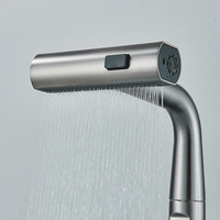 Robinet de lavabo à affichage numérique de température de cascade, pulvérisateur à jet de levage vers le bas, mélangeur d'évier d'eau chaude et froide, robinet de lavage pour salle de bains