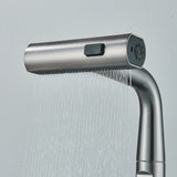 Robinet de lavabo à affichage numérique de température de cascade, pulvérisateur à jet de levage vers le bas, mélangeur d'évier d'eau chaude et froide, robinet de lavage pour salle de bains