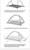 Tente de camping ultralégère Naturehike Cloud Up Pro pour 2 personnes, 3 saisons, moustiquaire 20D, portable, pour la randonnée et les voyages en plein air, avec tapis de sol.