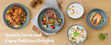 Batterie de cuisine à induction Bezia avec revêtement céramique sain, casseroles et poêles antiadhésives, ensemble 13 pièces avec poignées détachables