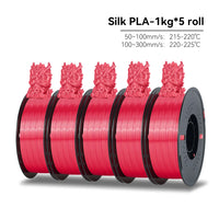 KEEPANG – Filament d'imprimante 3D PLA en soie, 5KG, Filaments de couleurs simples/doubles/Triples, 2.2LBS, 1KG/rouleau, 1.75mm ± 0.02MM, matériau d'impression 3D
