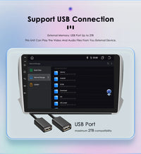 OSSURET CarPlay Android 12 autoradio pour PEUGEOT 2008 208 2012-2018 lecteur multimédia de voiture Navi GPS 2din 4G-LET autoradio RDS