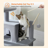 Grand arbre à chat pour grands chats d'intérieur, tour de chat haute pour gros chats avec hamac super grand, arbres grimpant pour chats avec tire à gratter