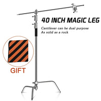 SH-Support d'éclairage RapDuty C en acier inoxydable, support de photographie, bras de maintien, 260cm, 107cm, recommandé Max, liquimanquer, un cadeau