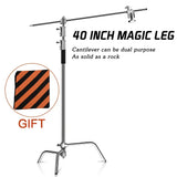 SH-Support d'éclairage RapDuty C en acier inoxydable, support de photographie, bras de maintien, 260cm, 107cm, recommandé Max, liquimanquer, un cadeau