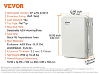 Boîte de jonction électrique extérieure SucceBuy en plastique ABS avec couvercle à charnière et loquet en acier inoxydable, étanche IP67, pour projets électriques