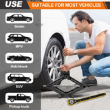 Cric à ciseaux, outil de levage et de réparation de pneus automobiles de 2 tonnes avec clé hexagonale pour faciliter le travail, 105 mm à 385 mm