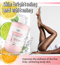 AILKE-Crème éclaircissante pour le corps à la vitamine C et au glutathion, pour unifier le teint de la peau, le cou, les coudes, les ati elles et les jambes
