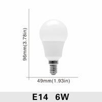 Lot de 10 ampoules LED E27/E14 (20W, 18W, 15W, 12W, 9W, 6W, 3W) - Alimentation 220V - Éclairage spot - Blanc froid/chaud