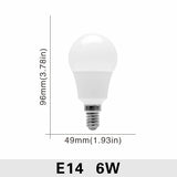 Lot de 10 ampoules LED E27/E14 (20W, 18W, 15W, 12W, 9W, 6W, 3W) - Alimentation 220V - Éclairage spot - Blanc froid/chaud