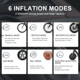 Xiaomi Mijia Compresseur à Air Portatif 2/2D, Gonfleur Pneus Voiture 150PSI (10.5 Bars) avec Lumière LED, 3 Embouts de Gonflage, Electrique Pompe pour Vélo, Moto, Balle